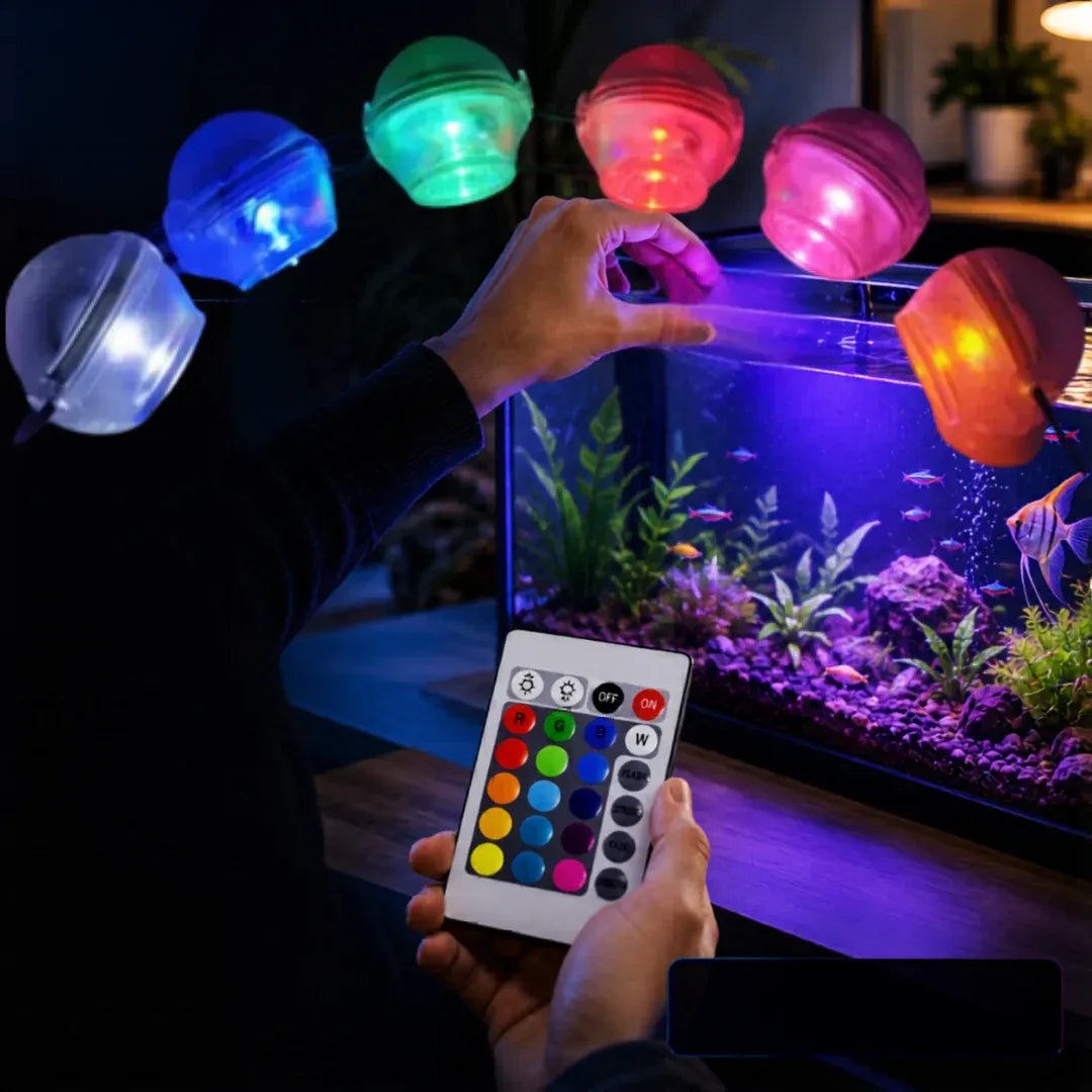 🐠AquaGlow Pro™ Foco LED RGB Sumergible para Acuarios🌈✨