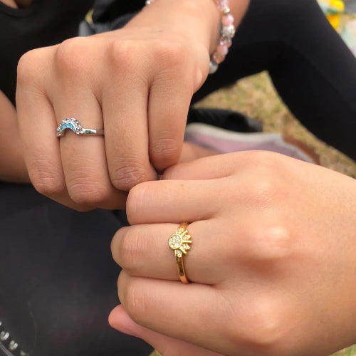 Anillo Duo Sol Y Luna + CAJA DE REGALO