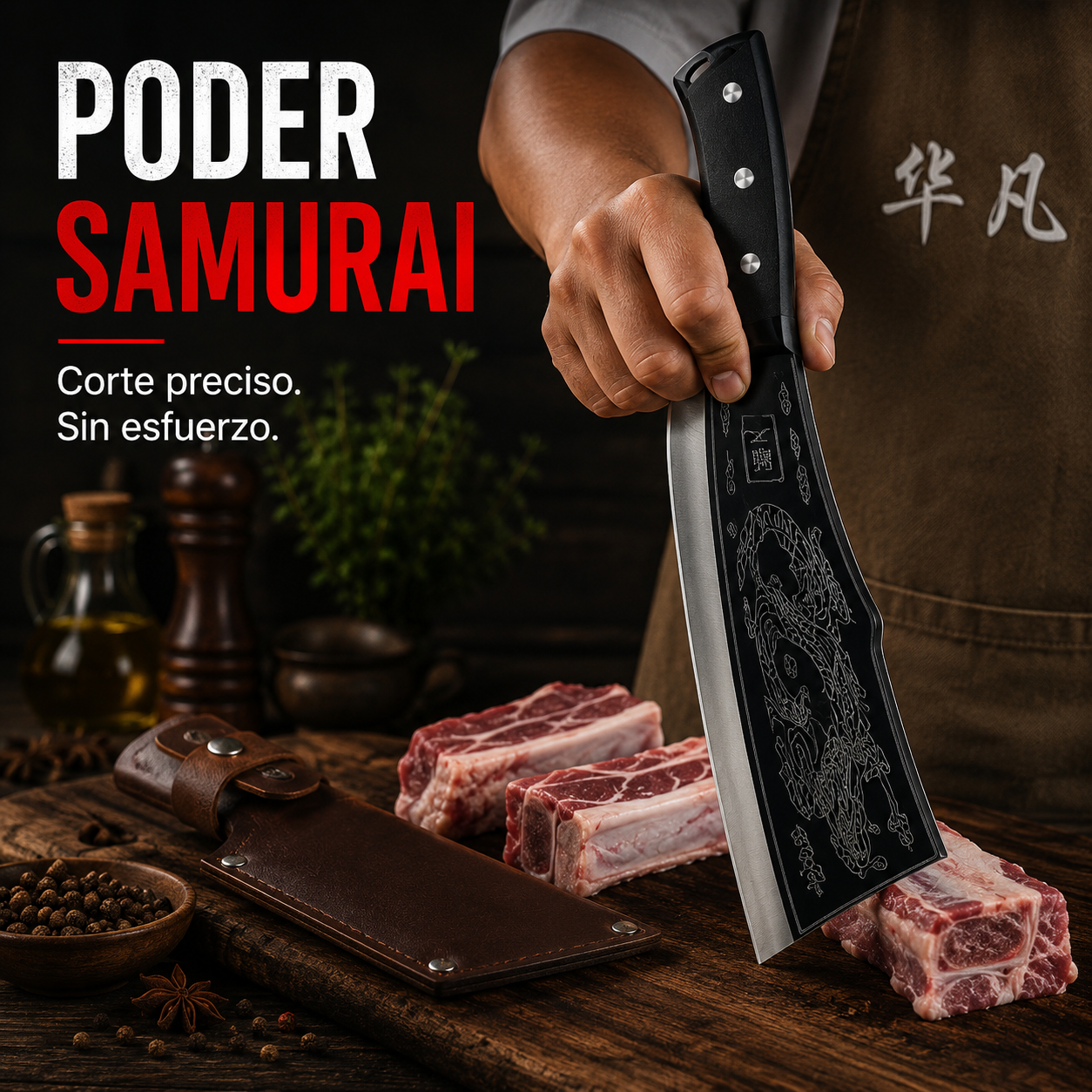 🔪CutSamurai Pro™ Cuchillo Japonés de Filo Extremo 🥩✨