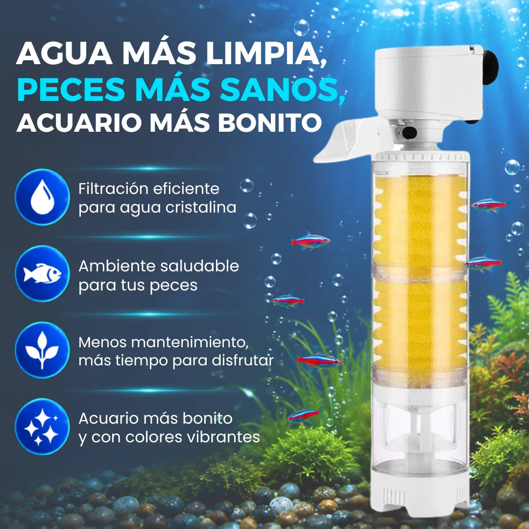 FreshTank Pro™ Filtro Ultrasilencioso y Purificador para Acuarios 💧✨