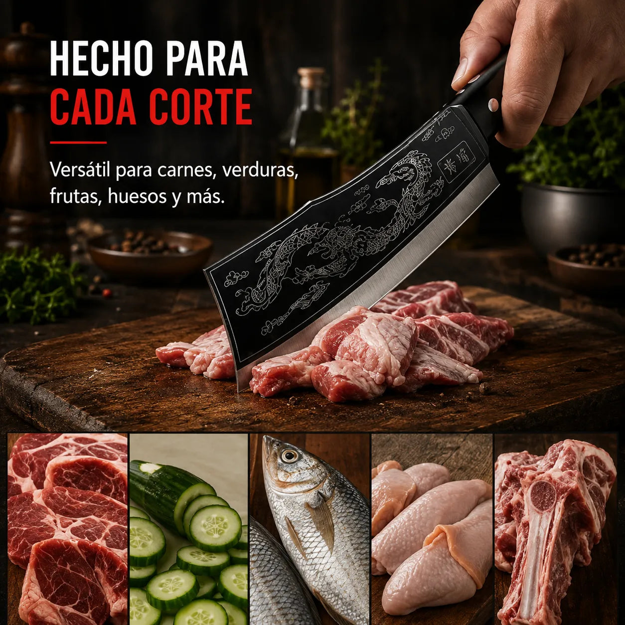 🔪CutSamurai Pro™ Cuchillo Japonés de Filo Extremo 🥩✨