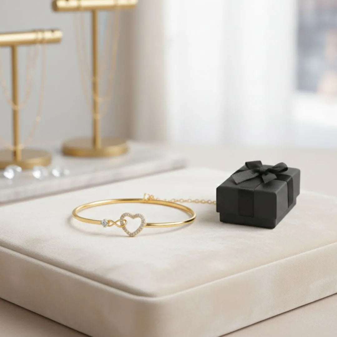 Brazalete Corazón Infinito +CAJA DE REGALO