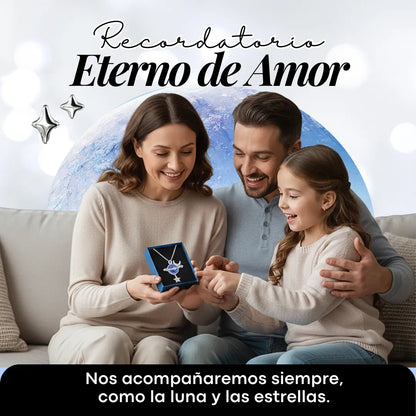 Collar Galaxia Azul Estrellas +CAJA DE REGALO