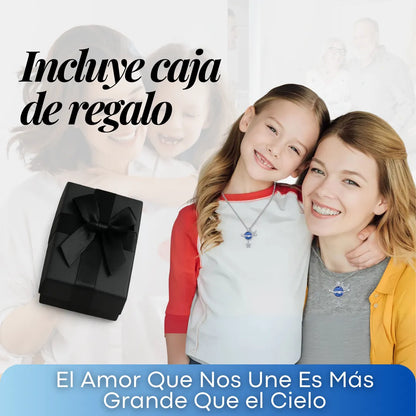 Collar Galaxia Azul Estrellas +CAJA DE REGALO