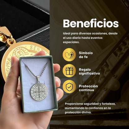 Collar San Benito Proteccion  +CAJA DE REGALO