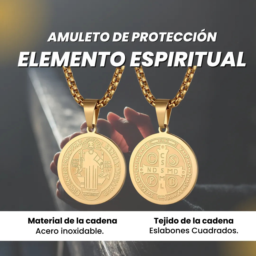 Collar San Benito Proteccion  +CAJA DE REGALO