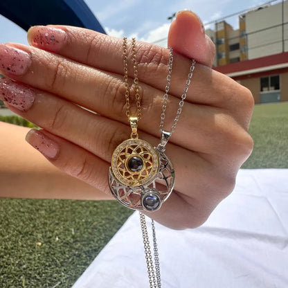 Collar Sol y Luna Te amo 100 idiomas