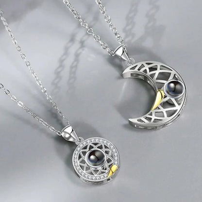 Collar Sol y Luna Te amo 100 idiomas