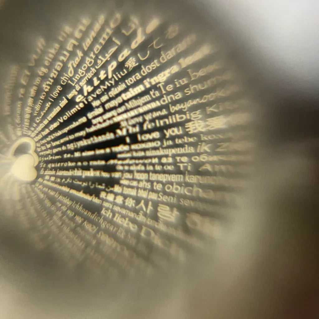 Collar Sol y Luna Te amo 100 idiomas