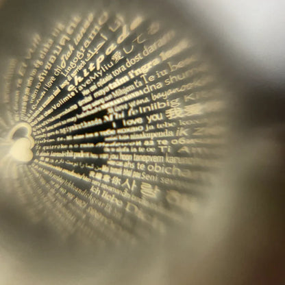 Collar Sol y Luna Te amo 100 idiomas